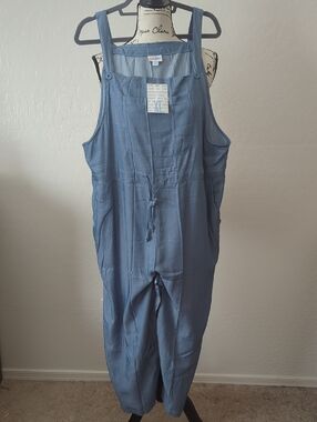 Lularoe XL Juliet Light Blue Women's Overalls Jumpsuit